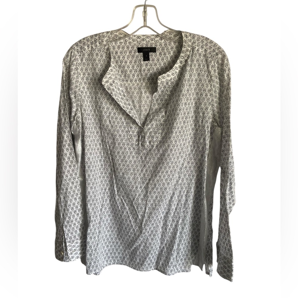J.Crew Tunic Top 100% Cotton. Made in India. Size 8.
